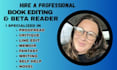 do beta alpha reader, critique fiction ghostwriting memoir and book proofreading