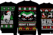 do unique ugly christmas sweater and sweatshirt design in 4hours