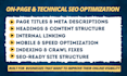 do monthly onpage SEO and technical optimization for wordpress, wix, squarespace