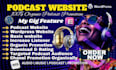 create basic website podcast website, wordpress website