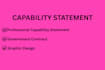 design a professional government capability statement for federal contracts