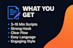write scripts for youtube and social media
