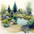 make watercolor landscape design