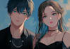draw adorable anime couple illustrations