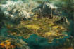 draw detailed hand drawn fantasy map battle map