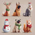 make a christmas pet portrait or illustration