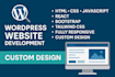 responsive wordpress website with elementor or custom code