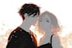 make anime  couple character art