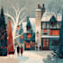 beautiful illustrated christmas card