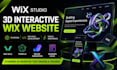 create interactive 3d wix website, wix studio, 3js spline animation, wix velo