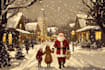 design a custom flat style christmas illustration