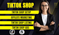 setup  tiktok shop shopify marketing ads sales copy dropshipping promotion
