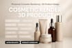 create photoreal cosmetic product rendering, 3d modeling and visualization