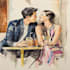 create a watercolor family portrait