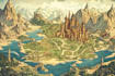 draw fantasy map illustration