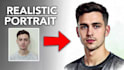 draw your photo into a realistic vector portrait