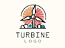 make an modern creative super turbine logo design