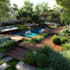 do landscape design, garden design backyard, pool and 3d images