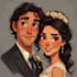 create a couple portrait illustration