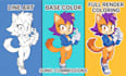 sonic the hedgehog style in fullbody