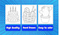 draw custom hand drawn bold and easy coloring book pages