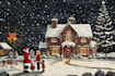 design a custom flat style christmas illustration