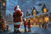 draw unique christmas illustration