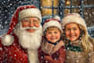 create a beautiful illustrated christmas card