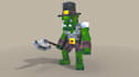 do minecraft 3d model in blockbench style, humanoid model, minecraft block model