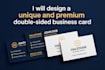 create a unique and premium double sided business card