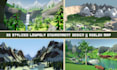 build lowpoly roblox map, lowpoly game environment, 3d lowpoly scene tyccoon map