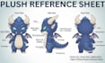 custom plush toy anime character reference sheet stuffed toy illustration