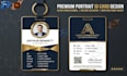 design a professional id badge id card name card and lanyard