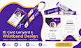do a professional id badge id card name card and lanyard