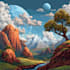 create fantasy landscape art