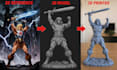 do custom 2d image to 3d model character action figure stl 3d printing model