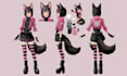 anime reference sheet furry ref sheet fursona ref sheet anthro vtuber avatar