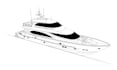 create yacht, boat, and ship line art illustrations