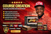 create online course content, course creation training manual, course content