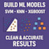 make ml model svm knn decision tree nlp xgboost in python