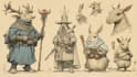 create hand drawn fantasy creatures and characters