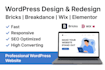 build wordpress website design elementor bricks breakdance builder wix redesign