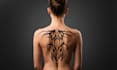 create dark cybersigilism blackwork designs for tattoos and merch