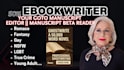 be your professional copy editor, ebook editor, ebook ghostwriter for novel