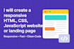 create a responsive HTML CSS javascript website