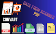 accurately extract data from scanned PDF tables