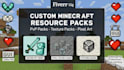 create custom minecraft resource pack texture pack, pvp pack and pixel art asset
