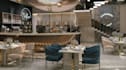 refurbish 3d restaurant interior design, café, coffee lounge area, cgi rendering