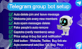 be setup telegram community bot in your crypto projects