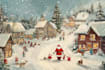 create festive holiday christmas design illustration
